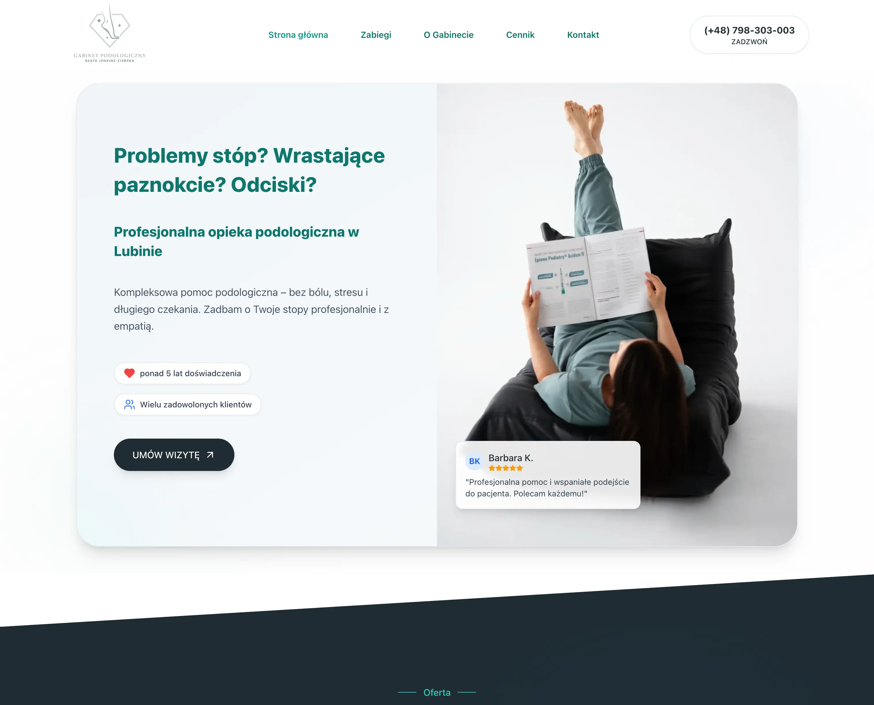 Gabinet podologiczny Case study 1 img