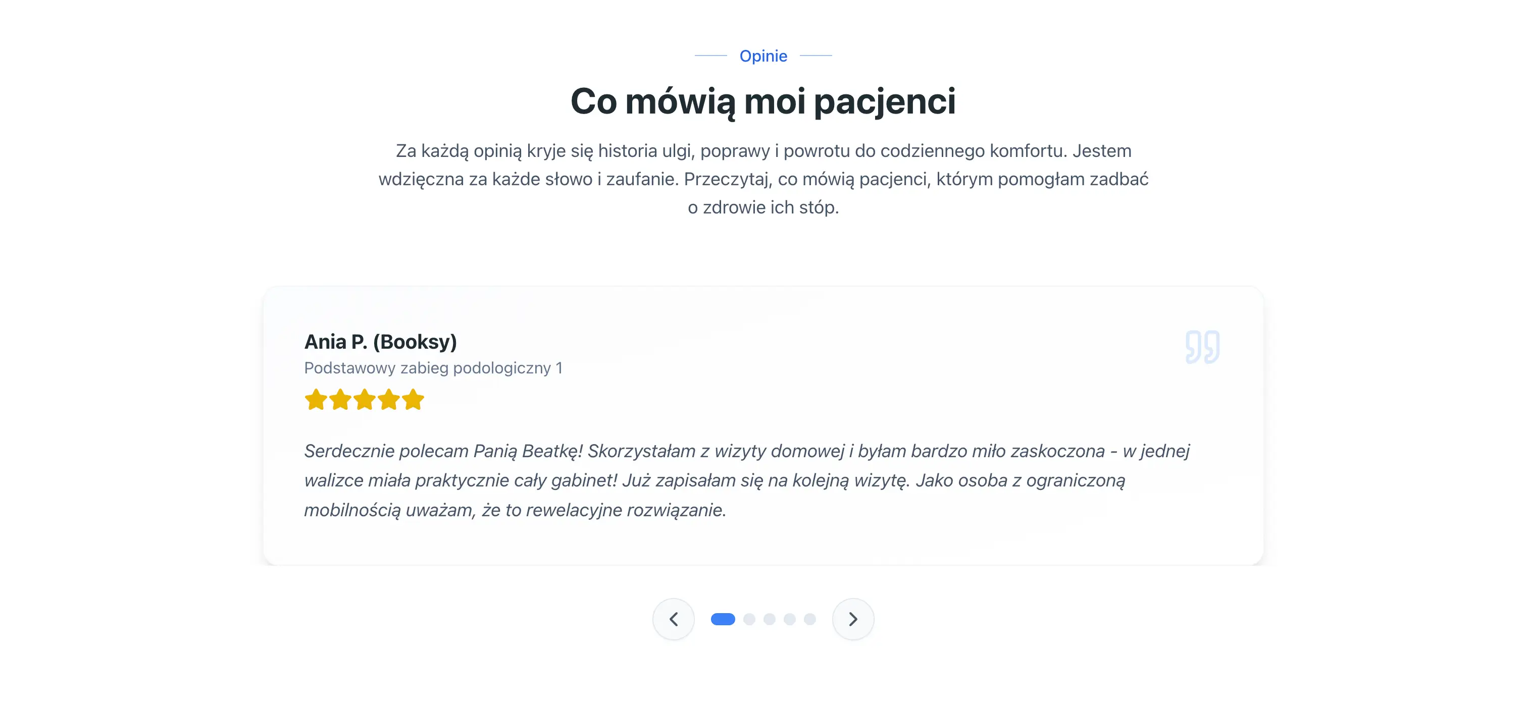 Gabinet podologiczny Case study 4 img